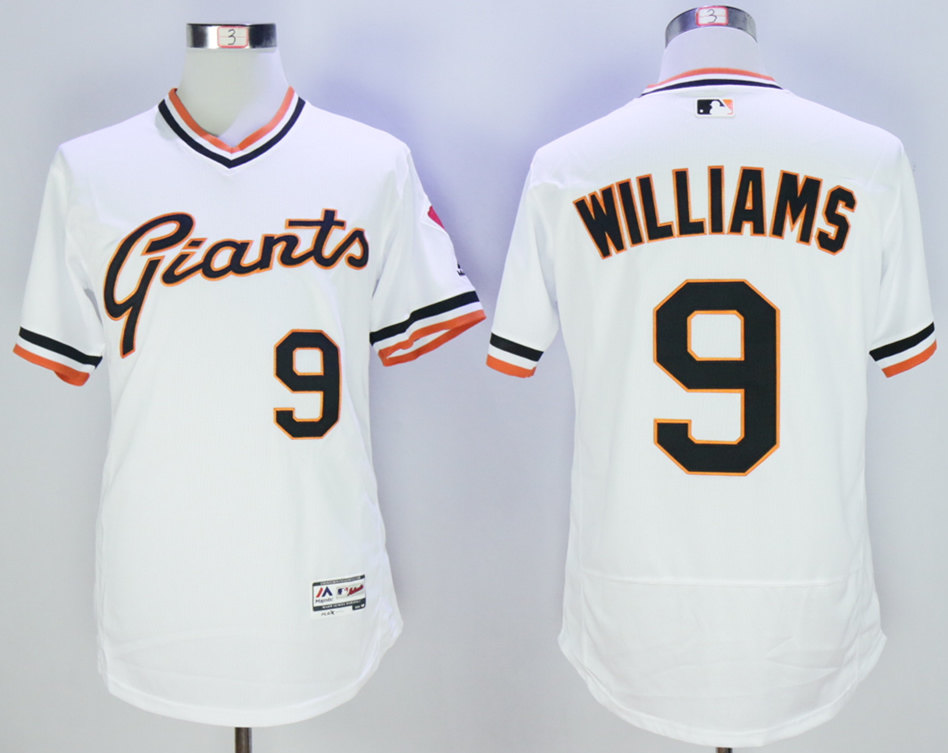 Giants 9 Matt Williams White Cool Base Cooperstown Collection Player Jersey