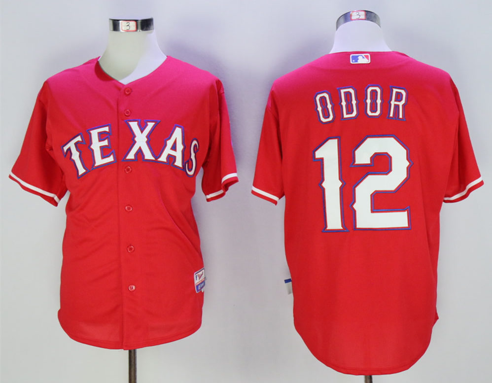 Rangers 12 Rougned Odor Red Cool Base Jersey