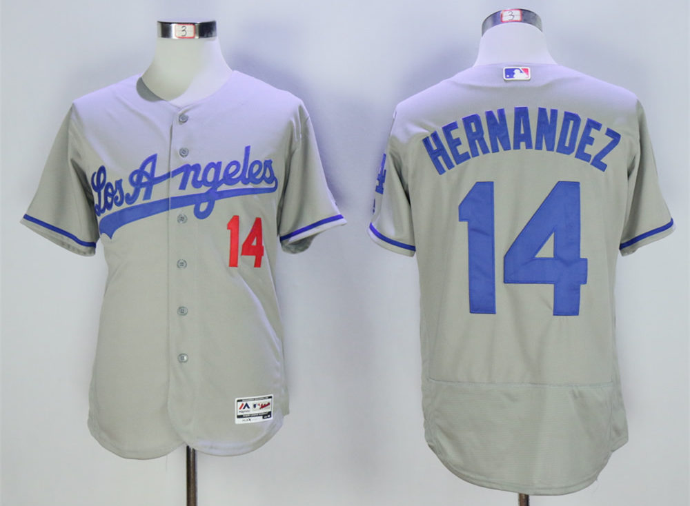 Dodgers 14 Enrique Hernandez Grey Collection Player Flexbase Jersey