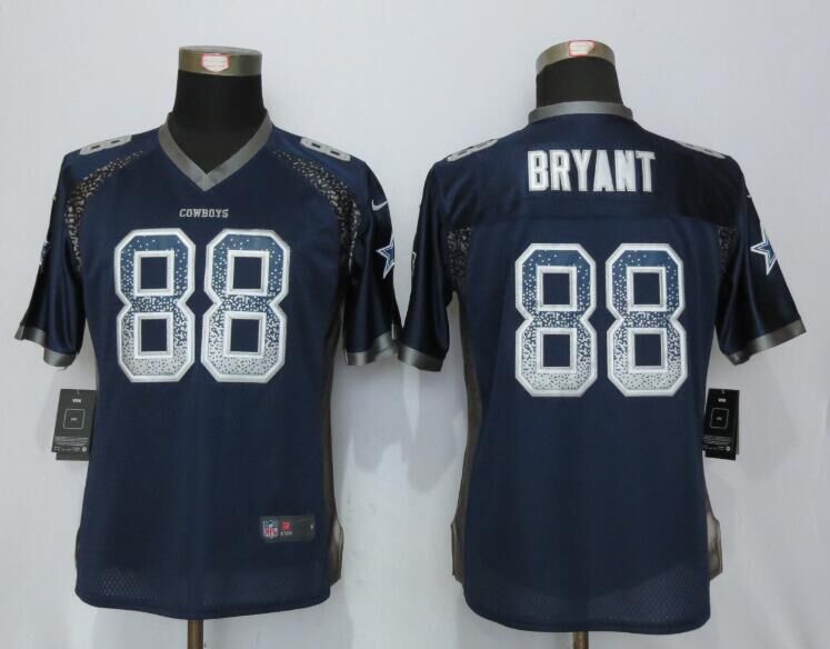 Nike Cowboys 88 Dez Bryant Blue Women Drift Fashion Jersey