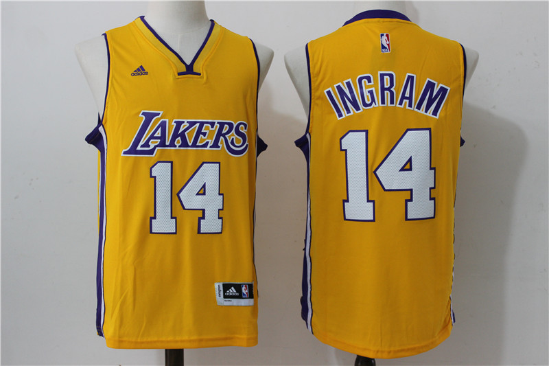 Lakers 14 Brandon Ingram Gold Swingman Jersey