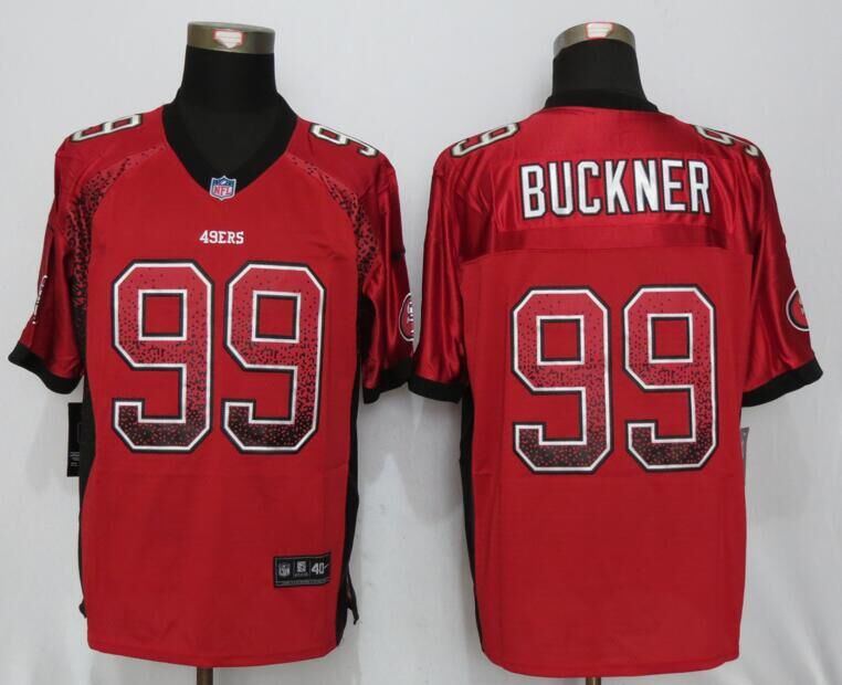 Nike 49ers 99 Deforest Buckner Red Drift Elite Jersey