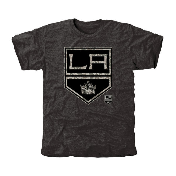 Los Angeles Kings Grey Camo Logo Short Sleeve Men's T-Shirt
