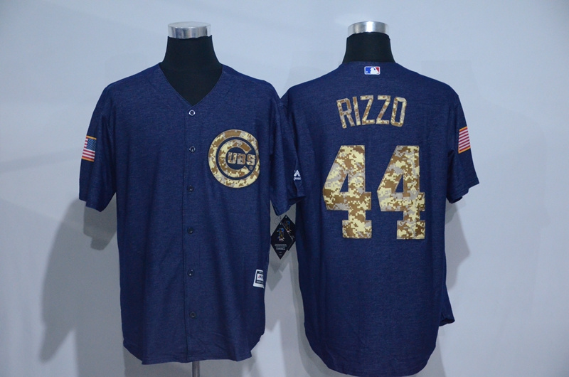 Cubs 44 Anthony Rizzo Navy Salute To Service New Cool Base Jersey