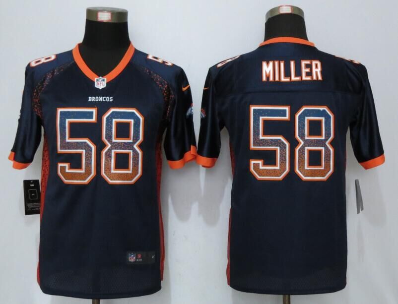 Nike Broncos 58 Von Miller Blue Youth Drift Fashion Jersey