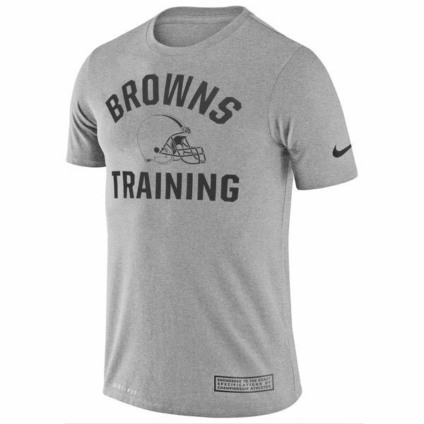 Nike Cleveland Browns Heathered Gray Training Performance Men's T-Shirt