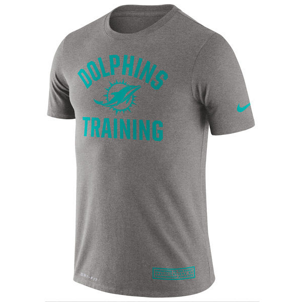 Nike Miami Dolphins Heathered Gray Training Performance Men's T-Shirt
