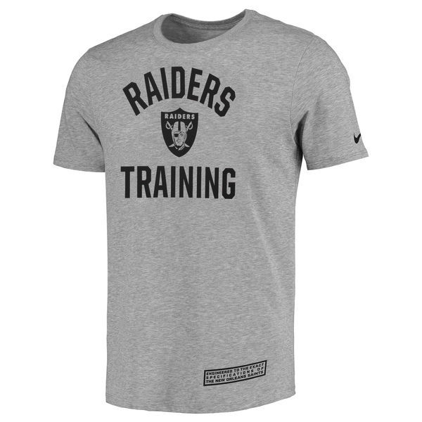 Nike Oakland Raiders Heathered Gray Training Performance Men's T-Shirt