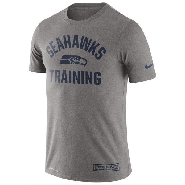 Nike Seattle Seahawks Heathered Gray Training Performance Men's T-Shirt