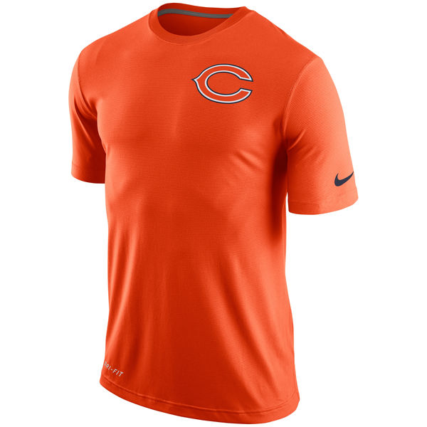 Nike Chicago Bears Orange Dri-Fit Touch Performance Men's T-Shirt