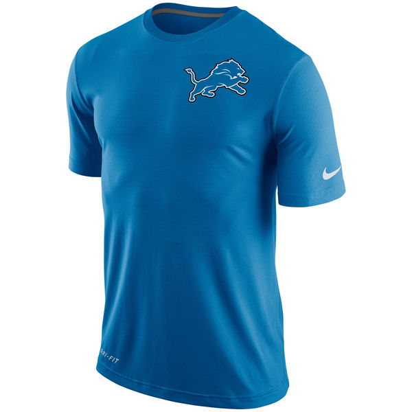 Nike Detroits Lions Blue Dri-Fit Touch Performance Men's T-Shirt