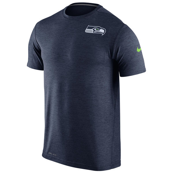 Nike Seattle Seahawks Navy Dri-Fit Touch Performance Men's T-Shirt