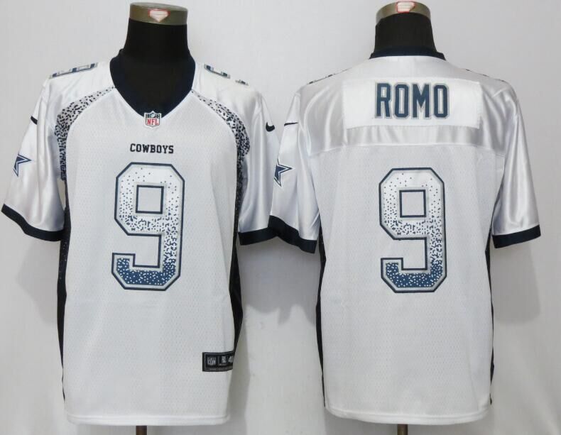 Nike Cowboys 9 Tony Romo White Drift Fashion Elite Jersey