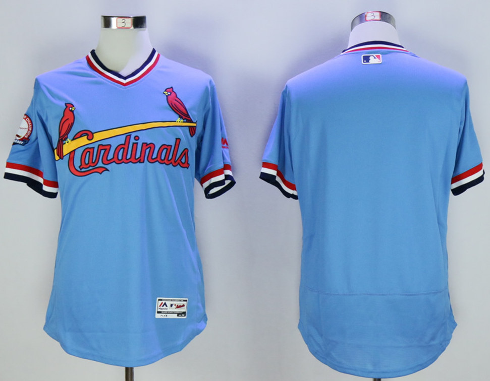 Cardinals Blank Light Blue Cooperstown Collection Flexbase Jersey
