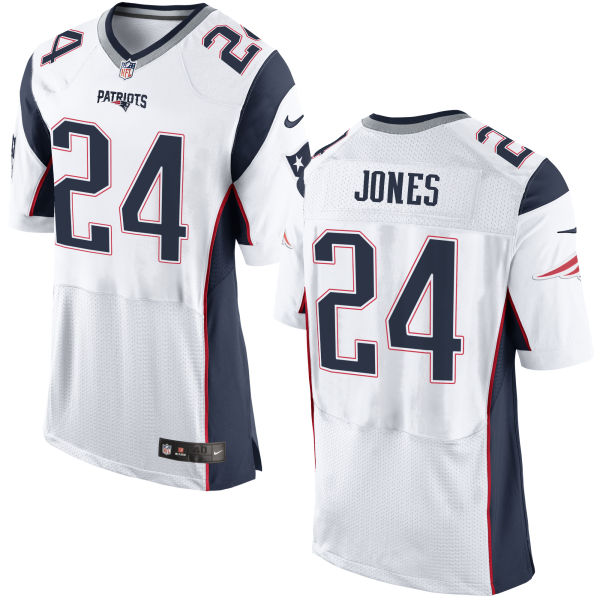 Nike Patriots 24 Cyrus Jones White Elite Jersey