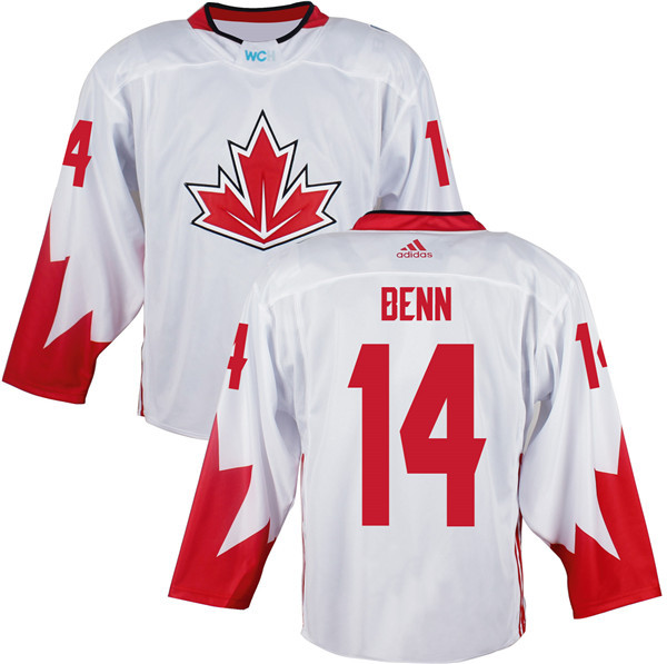 Canada 14 Jamie Benn White World Cup of Hockey 2016 Premier Player Jersey