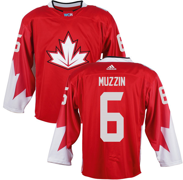 Canada 6 Jake Muzzin Red World Cup of Hockey 2016 Premier Player Jersey