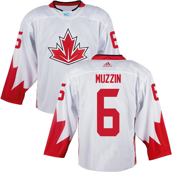 Canada 6 Jake Muzzin White World Cup of Hockey 2016 Premier Player Jersey