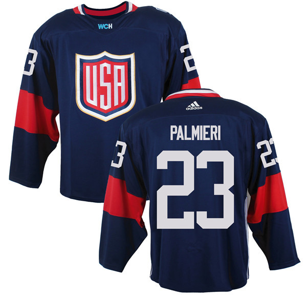 USA 23 Kyle Palmieri Navy 2016 World Cup of Hockey Premier Player Jersey