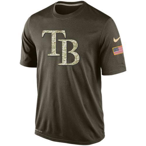 Nike Tampa Bay Rays Olive Green Salute To Service Dri Fit Men's T-Shirt