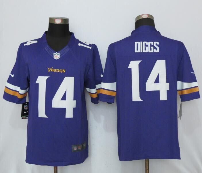 Nike Vikings 14 Stefon Diggs Purple Limited Jersey