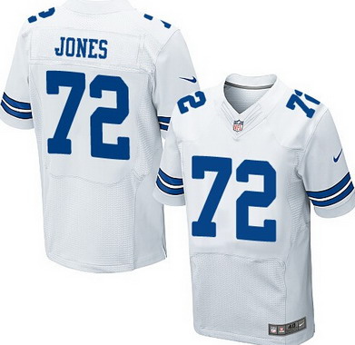 Nike Cowboys 72 Ed Jones White Elite jersey