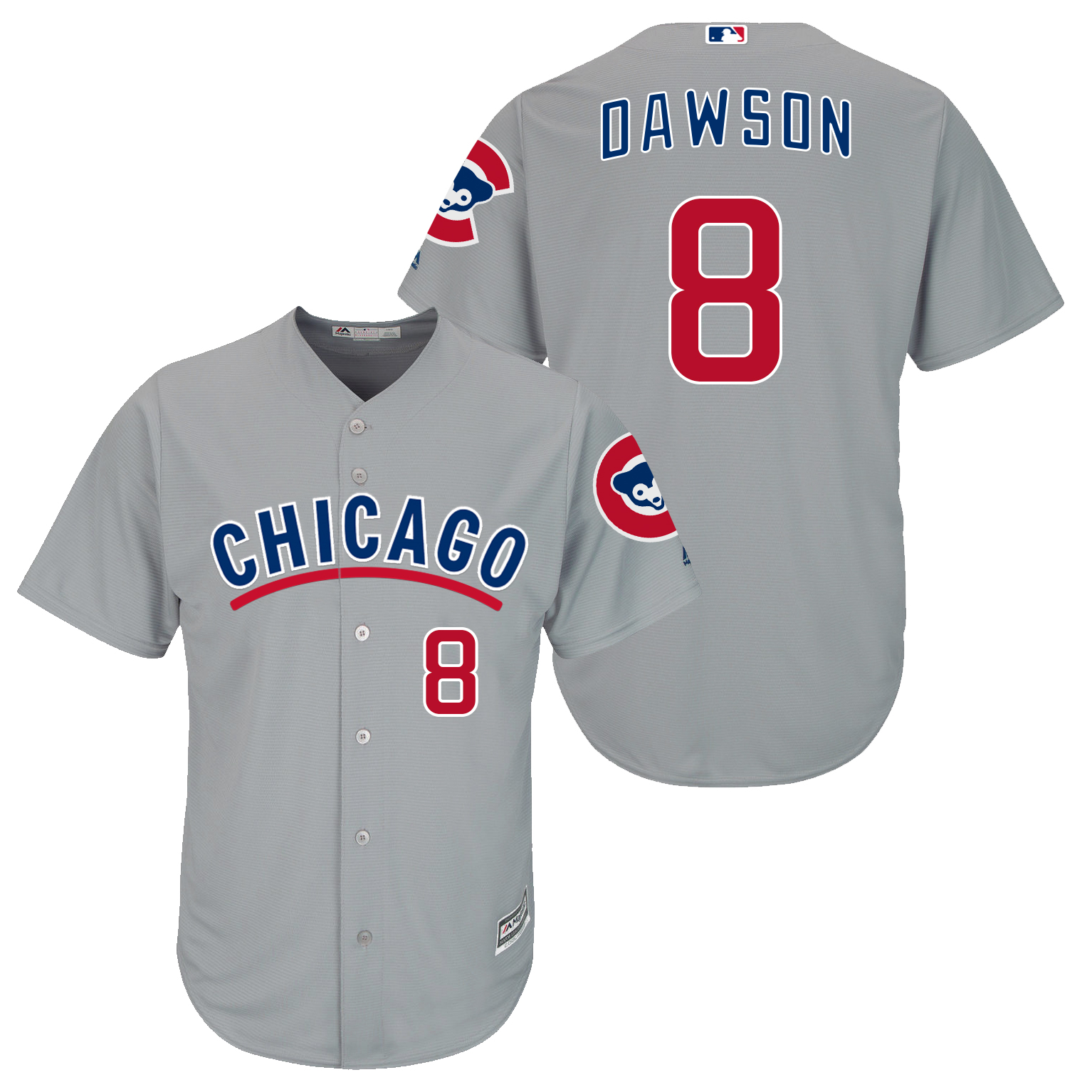 Cubs 8 Andre Dawson Grey New Cool Base Jersey