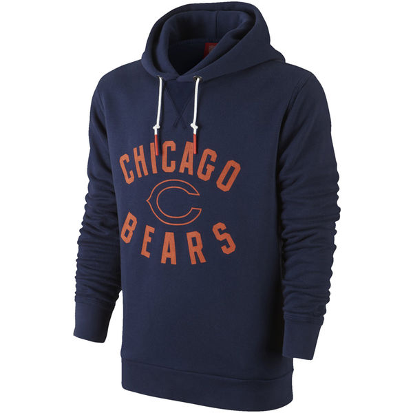 Nike Chicago Bears Navy Washed Pullover Hoodie
