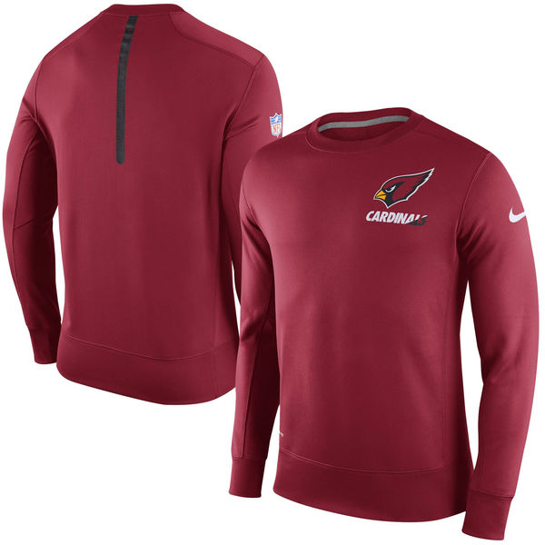 Nike Arizona Cardinals Red 2015 Sideline Crew Fleece Performance Sweatshirt
