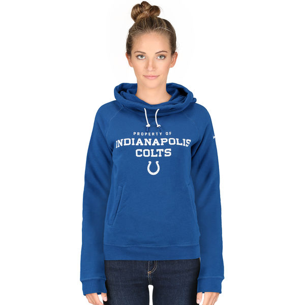 Nike Colts Royal Stadium Rally Funnel Women Pullover Hoodie