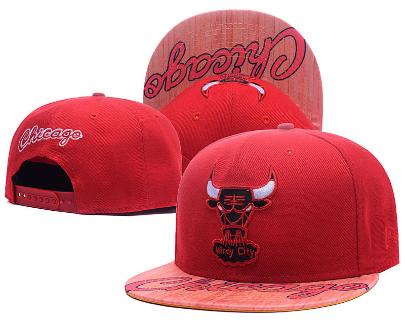 Bulls Team Logo Red Adjustable Hat GS