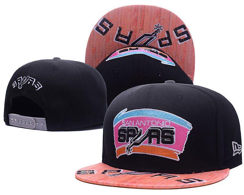 Spurs Team Logo Black Adjustable Hat GS