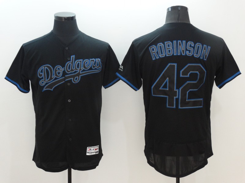 Dodgers 42 Jackie Robinson Black Fashion Flexbase Jersey