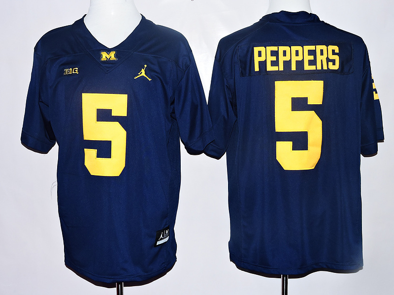 Michigan Wolverines 5 Jabrill Peppers Navy College Jersey