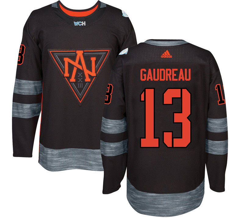 North America 13 Johnny Gaudreau Black World Cup of Hockey 2016 Premier Player Jersey