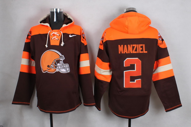 Nike Browns 2 Johnny Manziel Brown Hooded Jersey