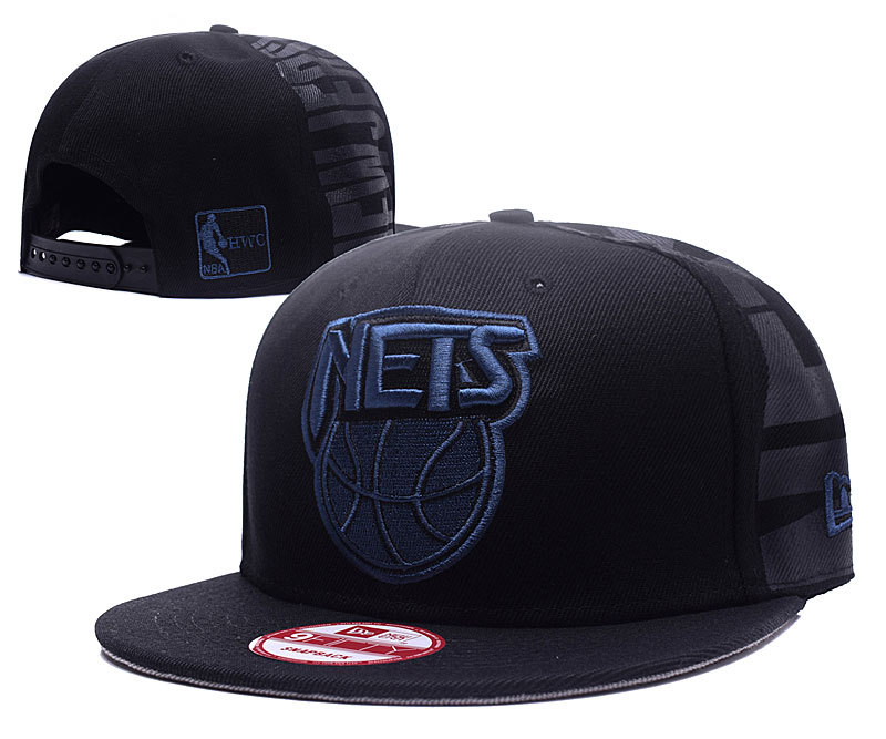 Nets Team Logo Black Adjustable Hat GS02