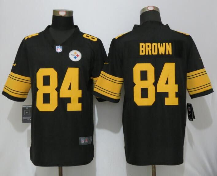 Nike Steelers 84 Antonio Brown Black Youth Color Rush Limited Jersey