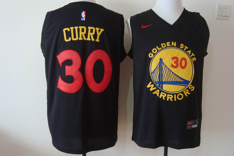 Warriors 30 Stephen Curry Black Nike Jersey