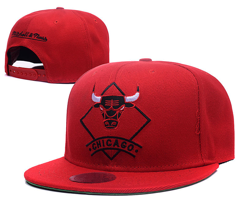 Bulls Team Logo Red Adjustable Hat GS2