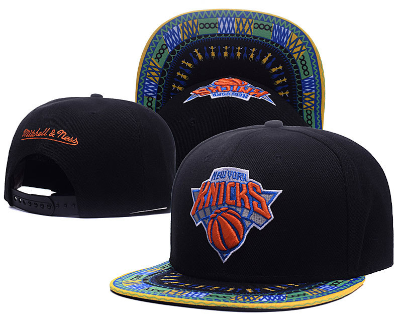 Knicks Fresh Logo Black Adjustable Hat GS