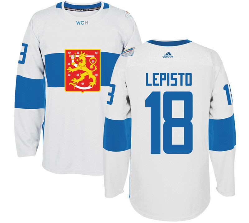 Finland 18 Sami Lepisto White 2016 World Cup Of Hockey Premier Player Jersey