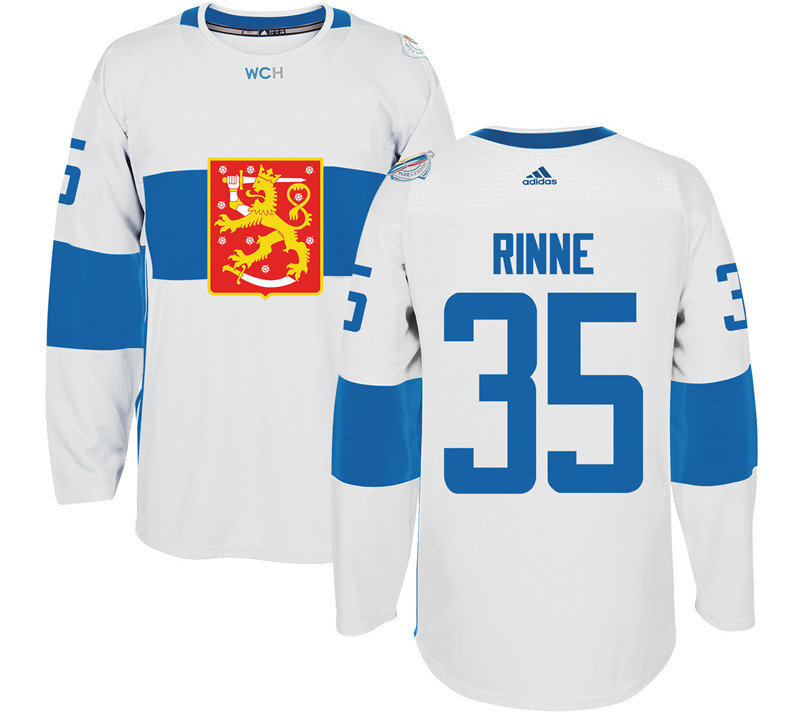 Finland 35 Pekka Rinne White 2016 World Cup Of Hockey Premier Player Jersey