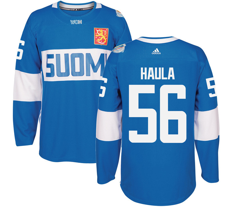 Finland 56 Erik Haula Blue 2016 World Cup Of Hockey Premier Player Jersey