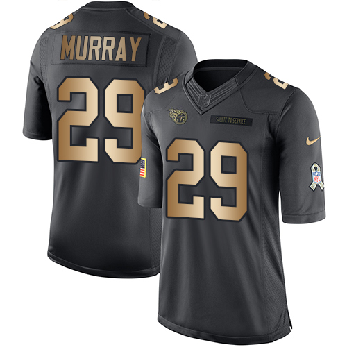 Nike Titans 29 DeMarco Murray Anthracite Gold Salute to Service Limited Jersey