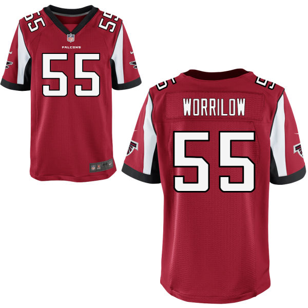 Nike Falcons 55 Paul Worrilow Red Elite Jersey