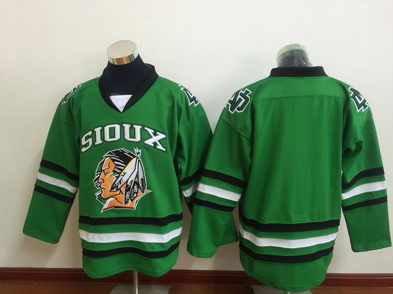 North Dakota Fighting Sioux Blank Green Hockey Jersey