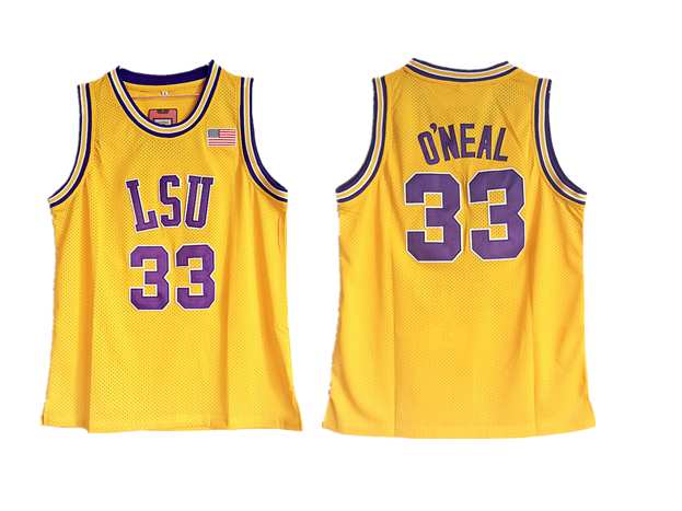LSU Tigers 33 Shaquille O'Neal Gold College Basketball Jersey