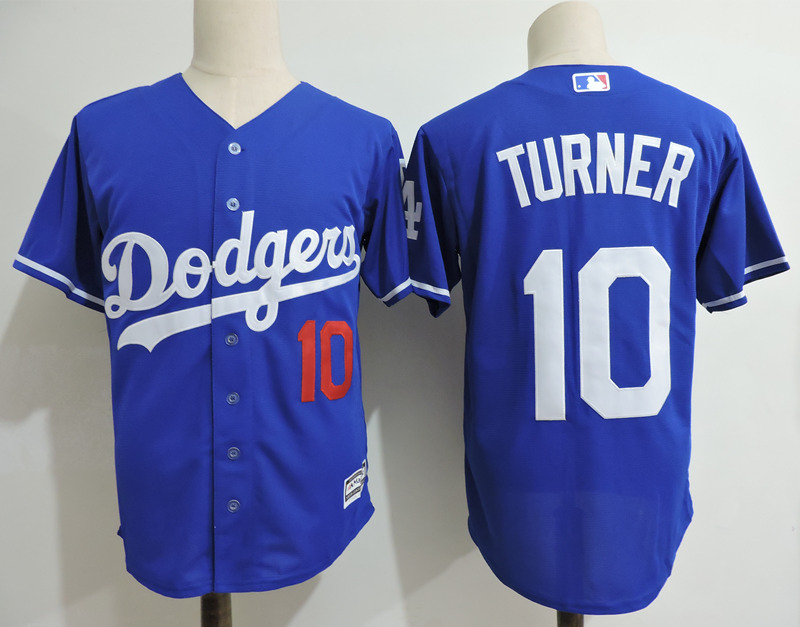 Dodgers 10 Justin Turner Blue Cool Base Jersey