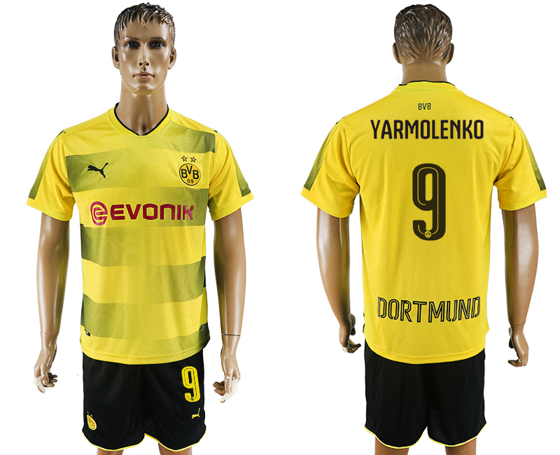2017-18 Dortmund 9 YARMOLENKO Home Soccer Jersey